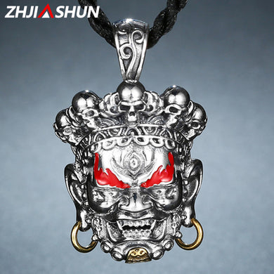 Genuine 100% 925 Sterling Silver Lucky Necklaces Pendants for Men Male Thai Silver Jewelries