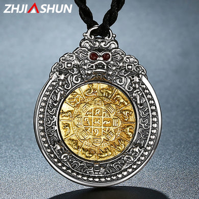 Retro Vajra Pendant Necklaces S925 Sterling Silver necklace for Men Male Thai Silver Jewelries