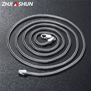 Vintage Thailand Thai Silver Men Chain Necklaces 925 Sterling Silver Long Chains for Male Women 60cm 70cm 75cm