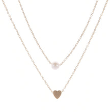 Carica l&#39;immagine nel visualizzatore di Gallery, Collana girocollo semplice a forma di cuore con stella di luna per collana a catena da donna con ciondolo sul collo Girocolli Collane di Boemia Regali di gioielli 