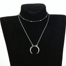 Carica l&#39;immagine nel visualizzatore di Gallery, Collana girocollo semplice a forma di cuore con stella di luna per collana a catena da donna con ciondolo sul collo Girocolli Collane di Boemia Regali di gioielli 
