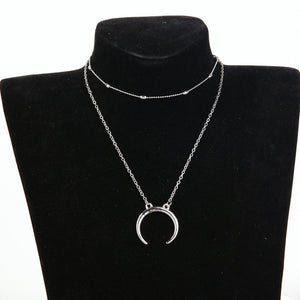 Collana girocollo semplice a forma di cuore con stella di luna per collana a catena da donna con ciondolo sul collo Girocolli Collane di Boemia Regali di gioielli 