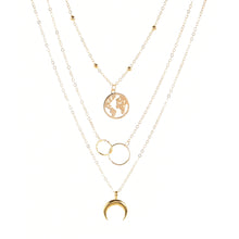 Carica l&#39;immagine nel visualizzatore di Gallery, Collana girocollo semplice a forma di cuore con stella di luna per collana a catena da donna con ciondolo sul collo Girocolli Collane di Boemia Regali di gioielli 