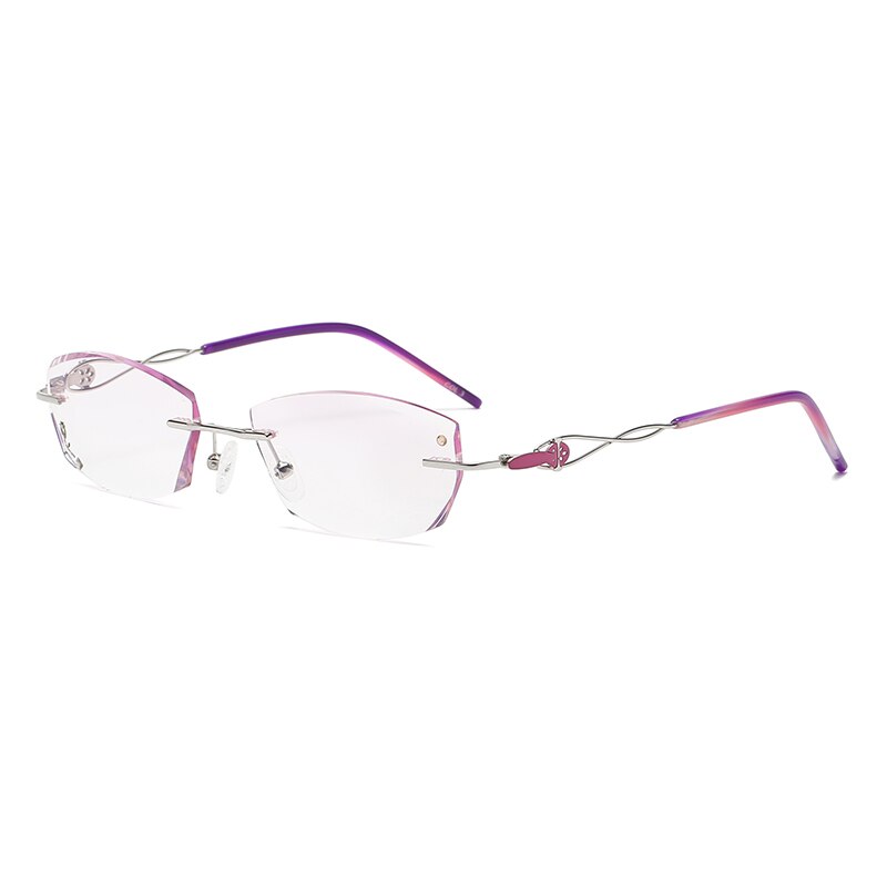 ZIROSAT 2378 Occhiali senza montatura in oro Telaio da donna Occhiali da vista leggeri con montatura ottica Montature da vista Miopia Occhiali da vista 
