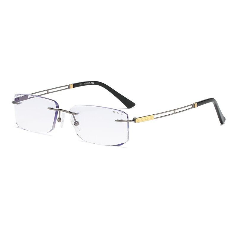 ZIROSAT 2871 Men Pure Titanium Rimless Glasses Frame Male Square Ultralight Man Frameless Myopia Optical Frames Eyewear