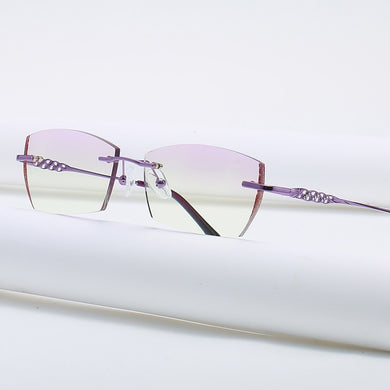 ZIROSAT 58133 Occhiali senza montatura in oro Telaio da donna Occhiali da vista leggeri con montatura ottica Montature per occhiali da vista Miopia 