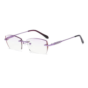 ZIROSAT 58133 Occhiali senza montatura in oro Telaio da donna Occhiali da vista leggeri con montatura ottica Montature per occhiali da vista Miopia 