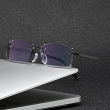 Load image into Gallery viewer, ZIROSAT 630HT Pure Titanium Rimless Diamond Cutting Man Glasses Frame Optical Prescription Eyeglasses Eyewear Fashion
