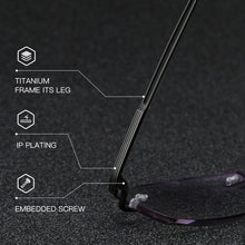 Load image into Gallery viewer, ZIROSAT 630HT Pure Titanium Rimless Diamond Cutting Man Glasses Frame Optical Prescription Eyeglasses Eyewear Fashion