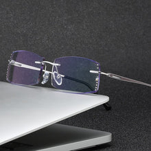 Carica l&#39;immagine nel visualizzatore di Gallery, ZIROSAT 6601 Pure Titanium Rimless Diamond Cutting Man Glasses Frame Optical Prescription Eyeglasses Men Eyewear Fashion