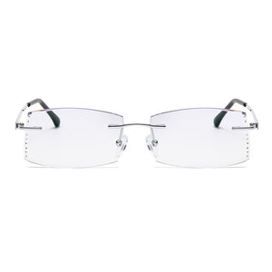 ZIROSAT 6601 Pure Titanium Rimless Diamond Cutting Man Glasses Frame Optical Prescription Eyeglasses Men Eyewear Fashion