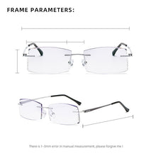 Carica l&#39;immagine nel visualizzatore di Gallery, ZIROSAT 6601 Pure Titanium Rimless Diamond Cutting Man Glasses Frame Optical Prescription Eyeglasses Men Eyewear Fashion