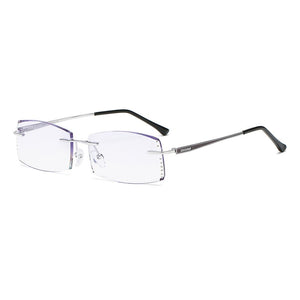ZIROSAT 6601 Pure Titanium Rimless Diamond Cutting Man Glasses Frame Optical Prescription Eyeglasses Men Eyewear Fashion