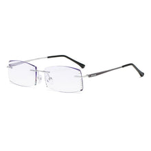 Carica l&#39;immagine nel visualizzatore di Gallery, ZIROSAT 6601 Pure Titanium Rimless Diamond Cutting Man Glasses Frame Optical Prescription Eyeglasses Men Eyewear Fashion