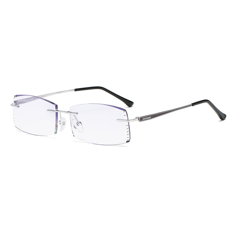 ZIROSAT 6601 Pure Titanium Rimless Diamond Cutting Man Glasses Frame Optical Prescription Eyeglasses Men Eyewear Fashion