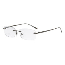 Load image into Gallery viewer, ZIROSAT 9037 Pure Titanium Rimless Men Eyeglasses Frame Brand Designer Myopia Clear Optical Prescription Eyewear Frame