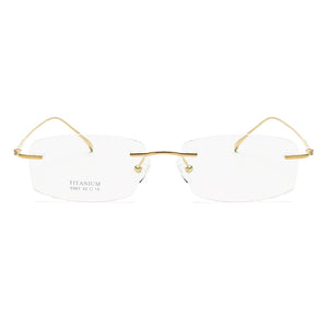 ZIROSAT 9083 Titanium  Male Rimless Eyewear Diamond Trimmed Myopia Spectacle Frame Men Sunglasses Tint Lenses