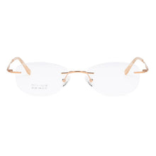 Load image into Gallery viewer, ZIROSAT 9136 Titanium Female Rimless Eyewear Diamond Trimmed Myopia Spectacle Frame Women Sunglasses Tint Lenses
