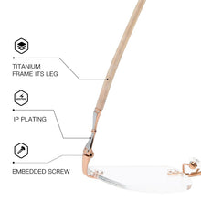 Load image into Gallery viewer, ZIROSAT 9150 Titanium Female Rimless Eyewear Diamond Trimmed Myopia Spectacle Frame Women Sunglasses Tint Lenses