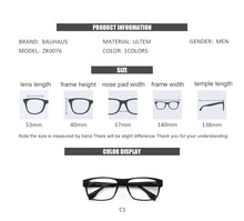 Load image into Gallery viewer, ZK0076 Glasses Frame Men Square Eyewear Male Classic Full Optical Prescription Eyeglasses Frames Gafas Oculos