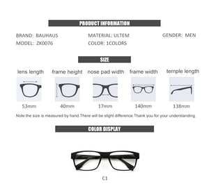 ZK0076 Glasses Frame Men Square Eyewear Male Classic Full Optical Prescription Eyeglasses Frames Gafas Oculos