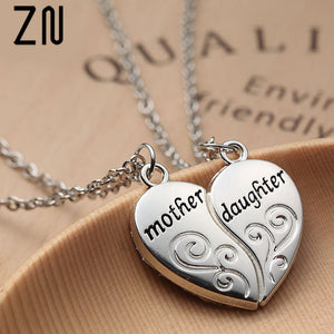 Popular Mother and Daughter Heart necklace women Love Mom Necklace Mother's D Gifts For Mother