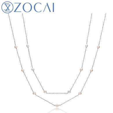 Brand Necklace Romantic 33 inch length Real 925 Sterling 9-10 cm Perfect Round Pearls Necklace ZZ0009