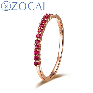 Brand Ruby ring real natural genuine ruby 0.14 CT ring 18K rose gold gift ring W02308