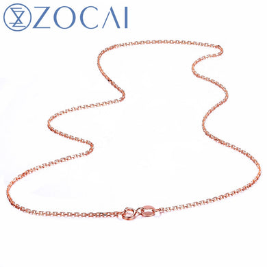 CLASSIC FASHION SOLID 18K GOLD LINK CHAIN NECKLACE 3 COLOR WHITE GOLD ROSE GOLD AND YELLOW GOLD AVAILABLE X00474