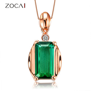 QUEEN SEX ON THE VOLCANO 1.0 CT GREEN Tourmaline DIAMOND18K Solid Rose Gold Pendant 925 STERING SILVER CHAIN NECKLACE