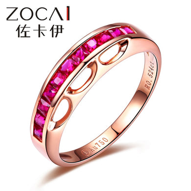 Style Ring 18K rose gold 0.52 CT certified Genuine ruby ring gemstone jewelry ring W04714