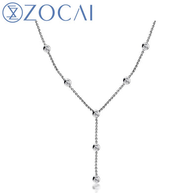 brand Shooting Star 0.13 CT CERTIFIED 18K White Gold Diamond Necklace D04750