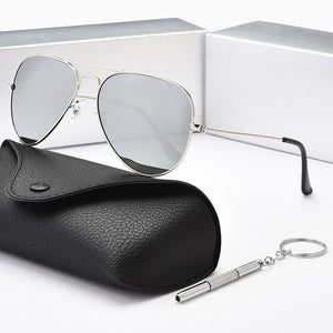 ZONGJI - Classic Sunglasses for Men and Women, HD Polarized, Driving, Fishing, UV400 Protection, 3025