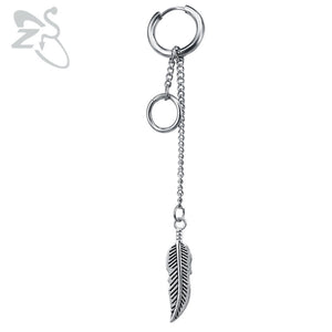 BTS Earrings Korea bts Accessories Drop Earrings for Women Fashion Jewelry dangle Earrings Long Tassel Feather pendientes