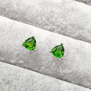 ZT Classic Wedding Earrings Natural Green Diopside Earrings 925 Sterling Silver Inl Hot Classic Timeless Women Earring Jewelry