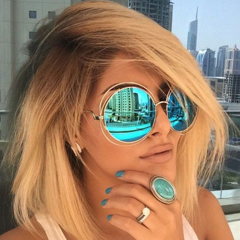 ZUCZUG 2023 Vintage Round Sunglasses Women Brand Big Size