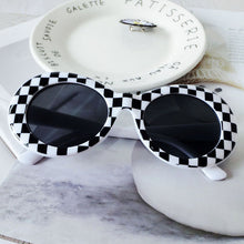 Load image into Gallery viewer, ZUEE Oval Sunglasses Bad Bunny Glasses Ladies Trendy Vintage Retro Sunglasses for Women/men White Black Sunglasses