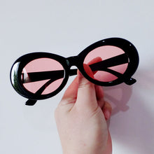 Load image into Gallery viewer, ZUEE Oval Sunglasses Bad Bunny Glasses Ladies Trendy Vintage Retro Sunglasses for Women/men White Black Sunglasses