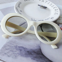 Load image into Gallery viewer, ZUEE Oval Sunglasses Bad Bunny Glasses Ladies Trendy Vintage Retro Sunglasses for Women/men White Black Sunglasses