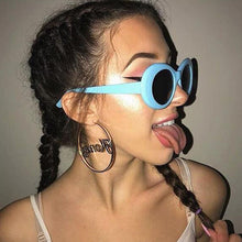 Load image into Gallery viewer, ZUEE Oval Sunglasses Bad Bunny Glasses Ladies Trendy Vintage Retro Sunglasses for Women/men White Black Sunglasses