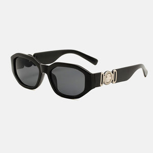 Fashion  luxury sunglasses women Personalized Metal Avatar Decorative Men Sunglasses Small Frame Women Sun glasses UV400