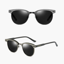 Load image into Gallery viewer, ZUEE Half-Frame Metal Sunglasses Men&#39;s and Women&#39;s Polarized Sunglasses UV400 Anti-Glare Sunglasses Retro Eyewear Accessories