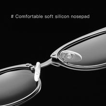 Load image into Gallery viewer, ZUEE Half-Frame Metal Sunglasses Men&#39;s and Women&#39;s Polarized Sunglasses UV400 Anti-Glare Sunglasses Retro Eyewear Accessories