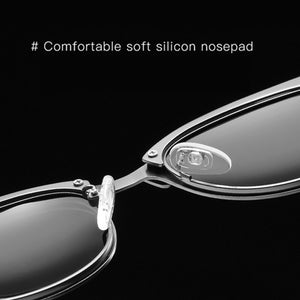 ZUEE Half-Frame Metal Sunglasses Men's and Women's Polarized Sunglasses UV400 Anti-Glare Sunglasses Retro Eyewear Accessories