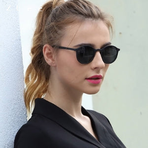 ZUEE Half-Frame Metal Sunglasses Men's and Women's Polarized Sunglasses UV400 Anti-Glare Sunglasses Retro Eyewear Accessories