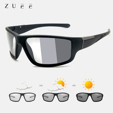 Load image into Gallery viewer, ZUEE Men Photochromic Sunglasses Matte Black Sports Goggles Women Color Changing Polarized Driving Sun Glasses Shades For Women