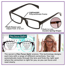 Load image into Gallery viewer, ZUEE Reading Glasses One Power Readers  Women Men Auto Adjusting Bifocal Presbyopia Glasses +50 To +250 Eyeglasses