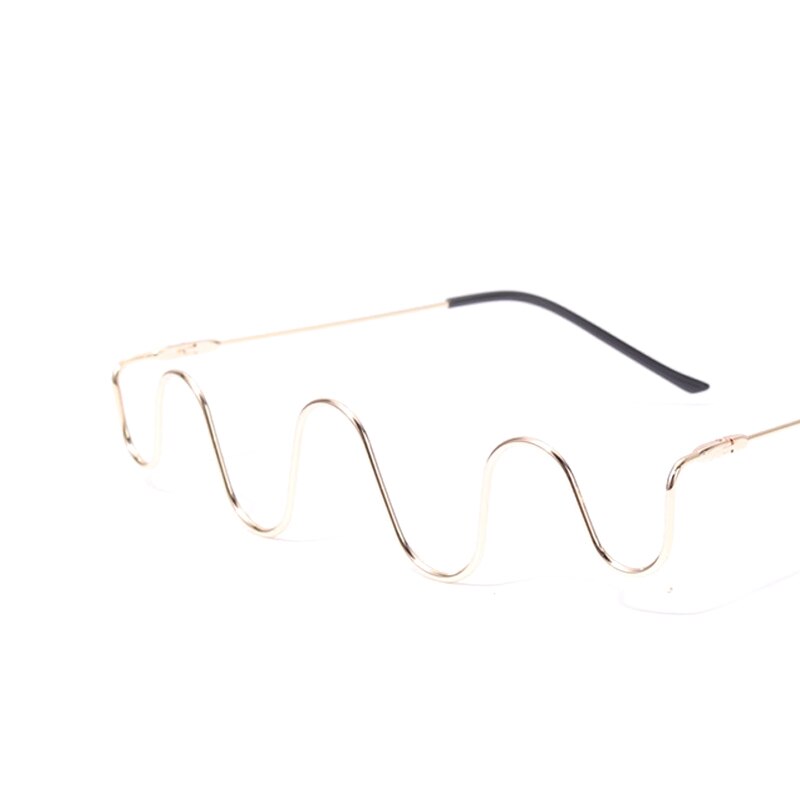 ZUEE Wave Diamond Steampunk Sunglasses Frames Sunglasses Frames Rhinestone Eyeglasses Frames For Women Men Eyewear Decoration