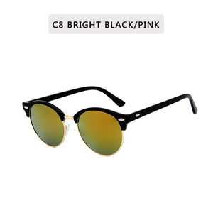 ZXRCYYL Classic Semi Rimless Sunglasses  Men Women Brand Designer Driving sport  Metal Frame Sun glasses