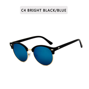 ZXRCYYL Classic Semi Rimless Sunglasses  Men Women Brand Designer Driving sport  Metal Frame Sun glasses